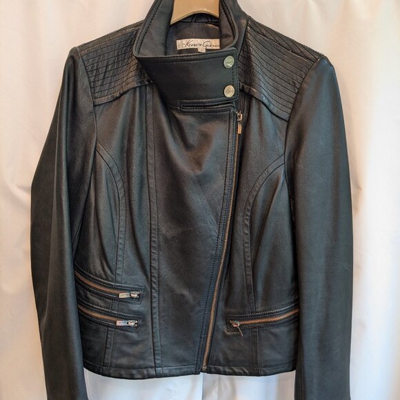 Kenneth Cole New York Jackets & Blazers - Kenneth Cole Real Leather Moto Jacket L